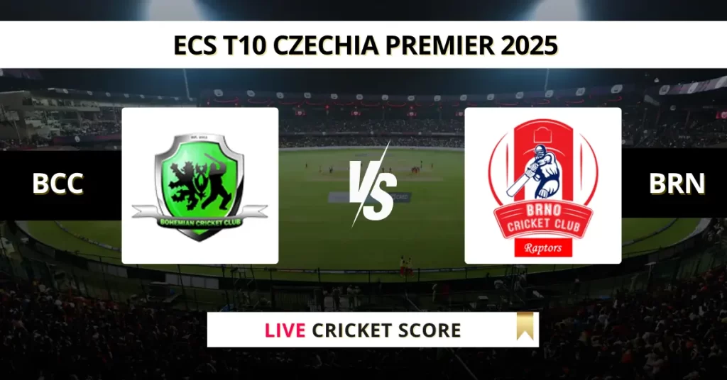 BCC vs BRN Live Score: Scorecard, Ball by Ball Commentary – Match 3, ECS T10 Czechia Premier 2025