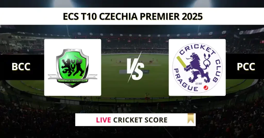 BCC vs PCC Live Score: Scorecard, Ball by Ball Commentary – Match 1, ECS T10 Czechia Premier 2025