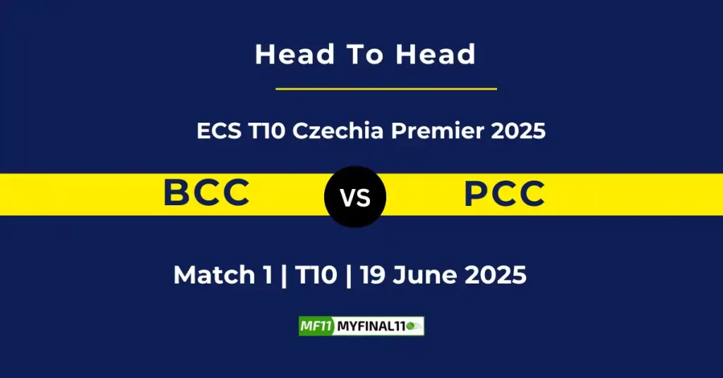 BCC vs PCC Player Battle & Head to Head Team Stats – ECS T10 Czechia Premier 2025