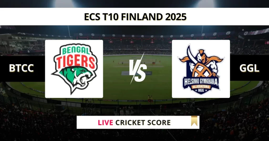 BTCC vs GGL Live Score: Scorecard, Ball by Ball Commentary – Match 2, ECS T10 Finland 2025