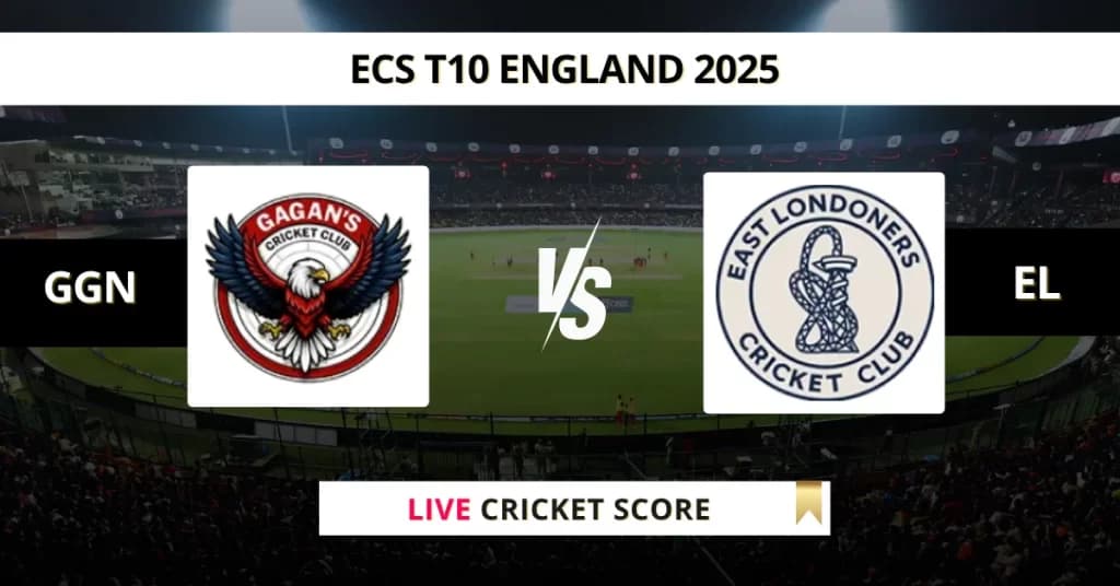 GGN vs EL Live Score: Scorecard, Ball by Ball Commentary – Match 36, ECS T10 England 2025