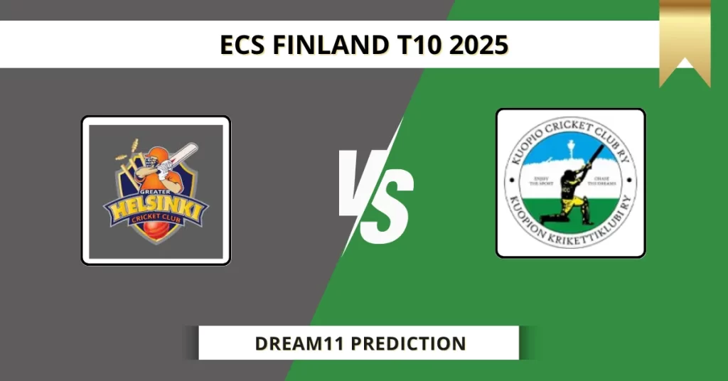 GHM vs KCC Dream11 Prediction Today: Pitch Report, Player Stats, & Fantasy Tips ECS T10 Finland 2025 – Match 12