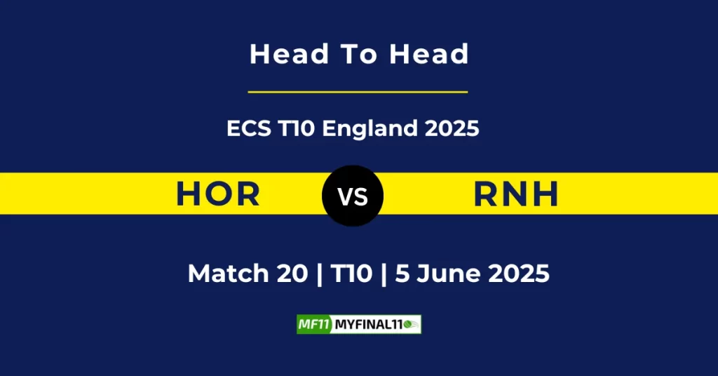 HOR vs RNH Player Battle & Head to Head Team Stats – ECS T10 England 2025