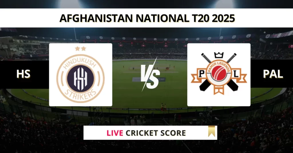 HS vs PAL Live Score: Scorecard, Ball by Ball Commentary – Match 6, Afghanistan National T20 Cup 2025