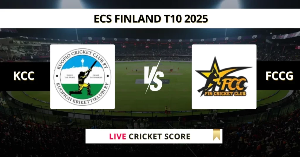 KCC vs FCCG Live Score: Scorecard, Ball by Ball Commentary – Match 16, ECS T10 Finland 2025
