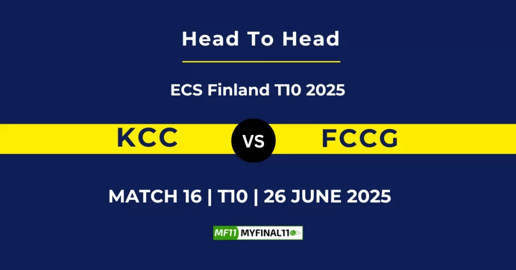 KCC vs FCCG Player Battle & Head to Head Team Stats – ECS T10 Finland 2025