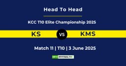 KS vs KMS Player Battle & Head to Head Team Stats – KCC T10 Elite Championship 2025