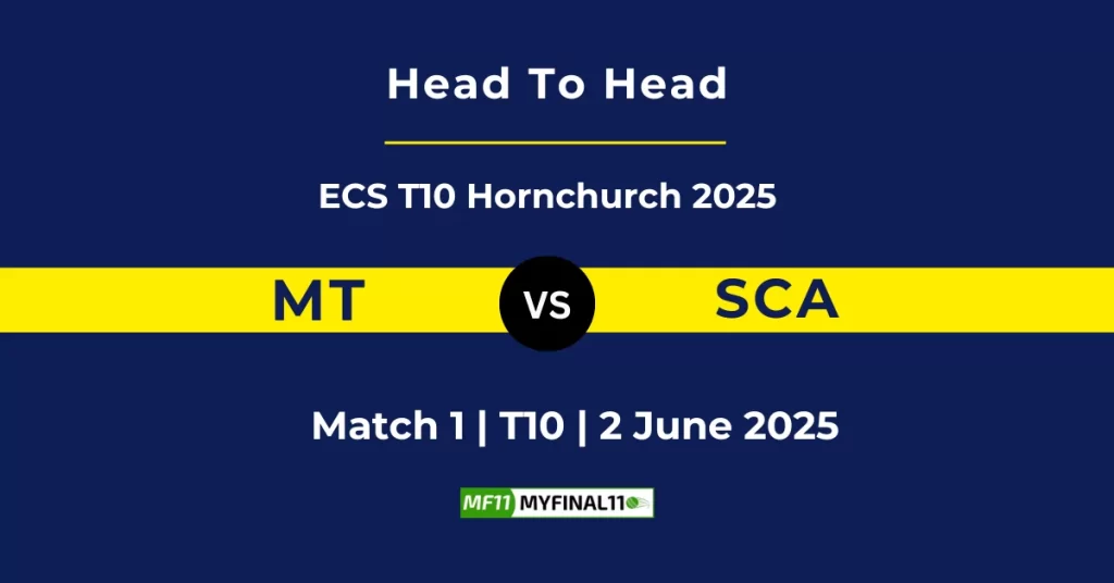 MT vs SCA Player Battle & Head to Head Team Stats – ECS T10 Hornchurch 2025
