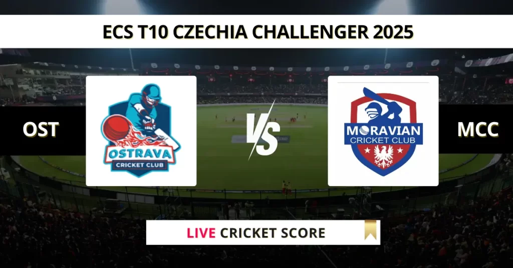 OST vs MCC Live Score: Scorecard, Ball by Ball Commentary – Match 5, ECS T10 Czechia Challenger 2025