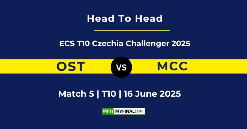OST vs MCC Player Battle & Head to Head Team Stats – ECS T10 Czechia Challenger 2025