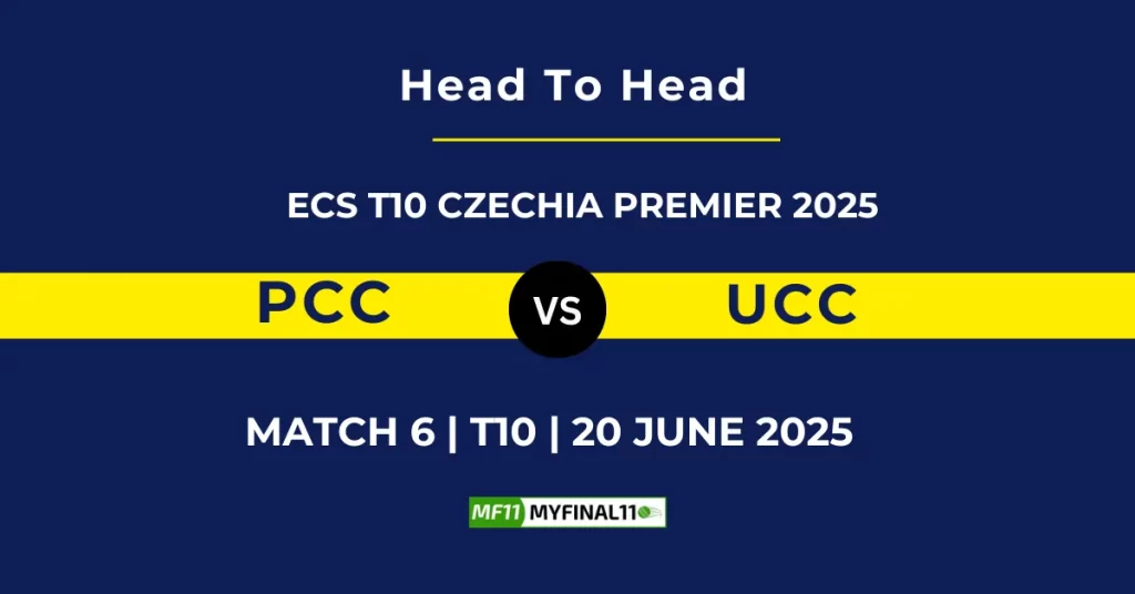 PCC vs UCC Player Battle & Head to Head Team Stats – ECS T10 Czechia Premier 2025