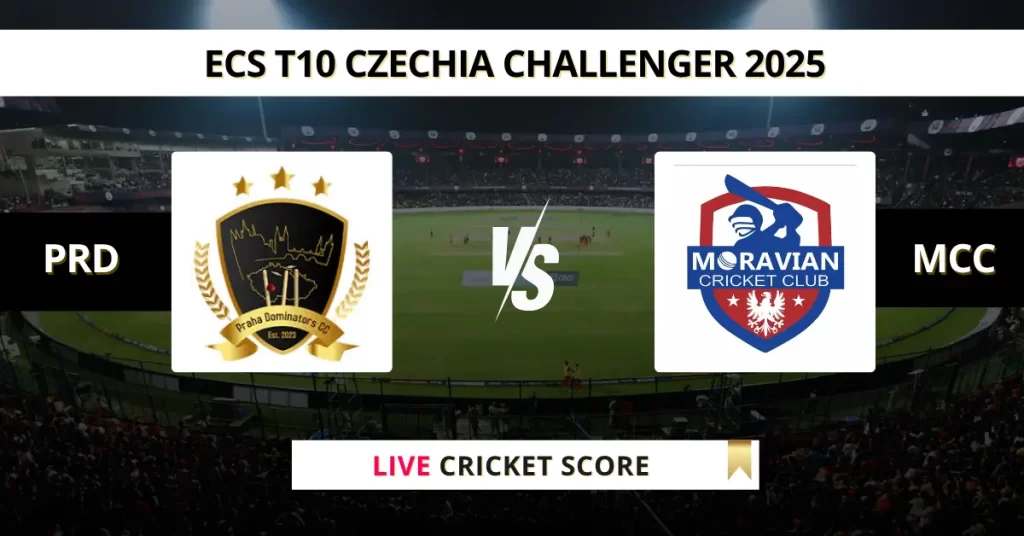 PRD vs MCC Live Score: Scorecard, Ball by Ball Commentary – Match 3, ECS T10 Czechia Challenger 2025