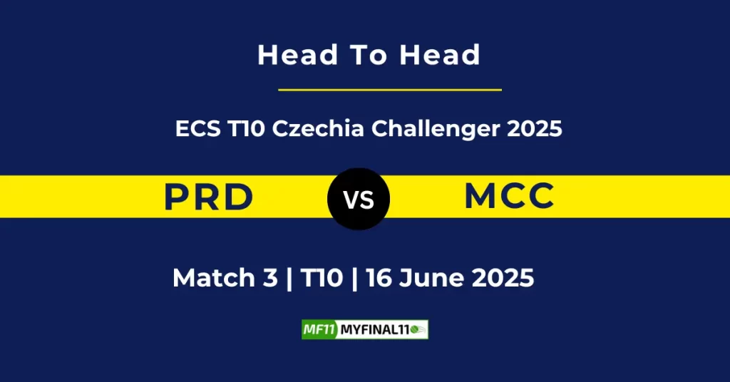 PRD vs MCC Player Battle & Head to Head Team Stats – ECS T10 Czechia Challenger 2025