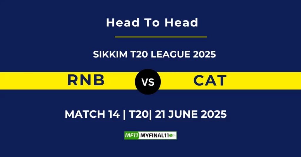RNB vs CAT Player Battle & Head to Head Team Stats – Sikkim T20 League 2025