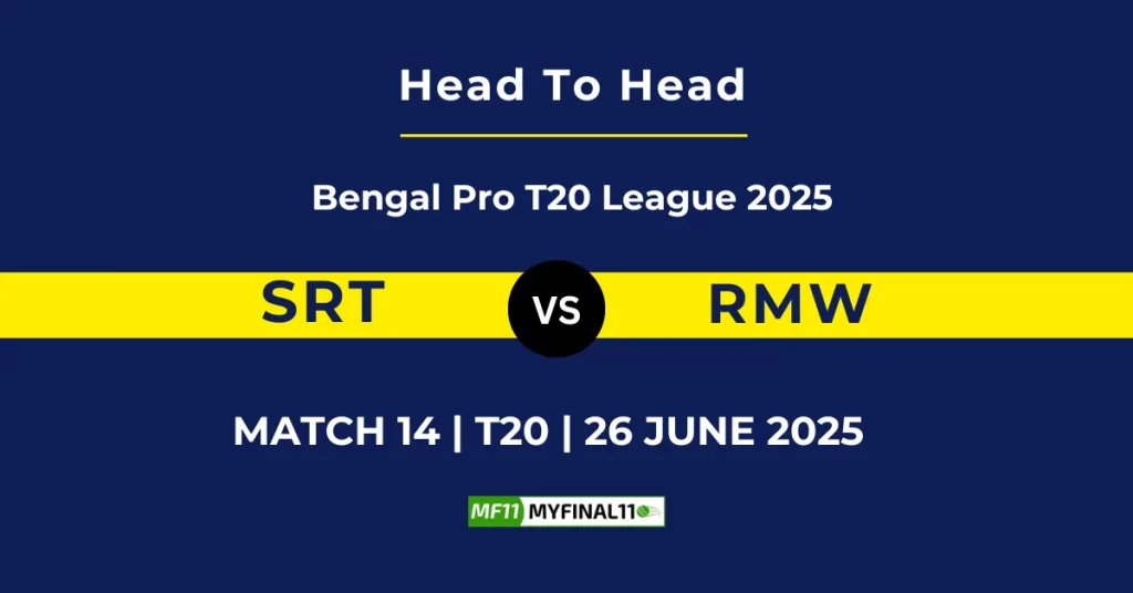 SRT vs RMW Player Battle & Head to Head Team Stats – Bengal Pro T20 League 2025
