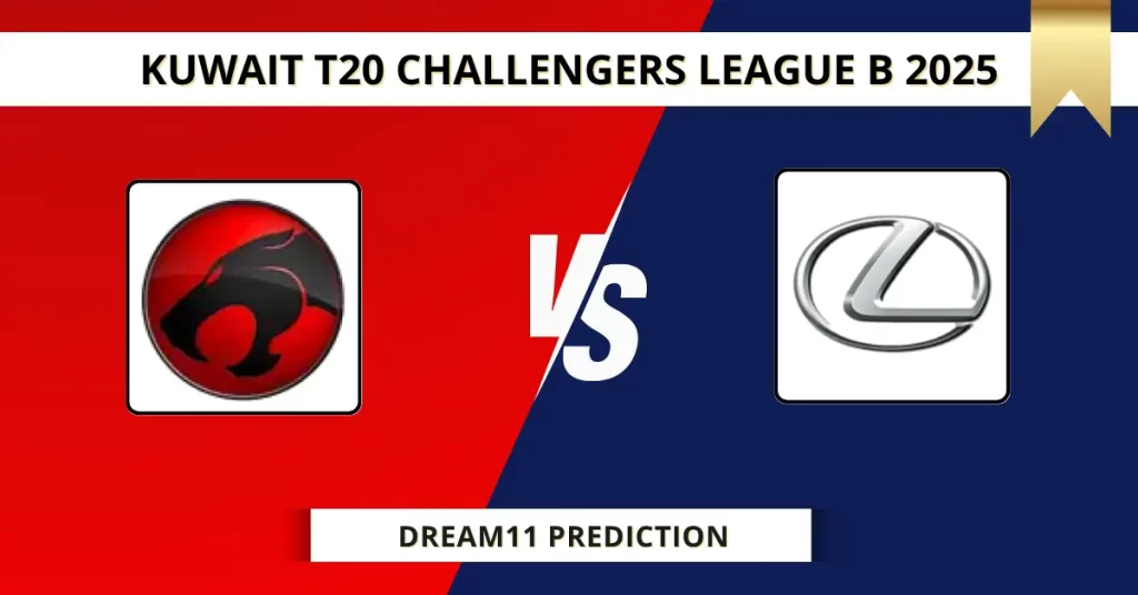 THU-B vs LEX Dream11 Prediction Today: Pitch Report, Player Stats, & Fantasy Tips Kuwait T20 Challengers League B 2025 – Match 9
