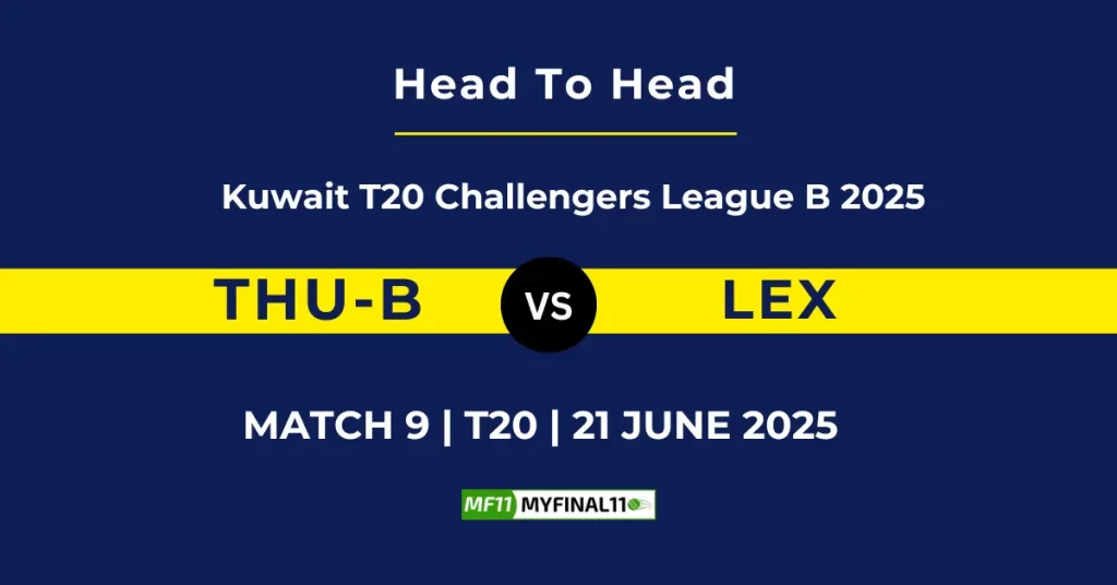 THU-B vs LEX Player Battle & Head to Head Team Stats – Kuwait T20 Challengers League B 2025