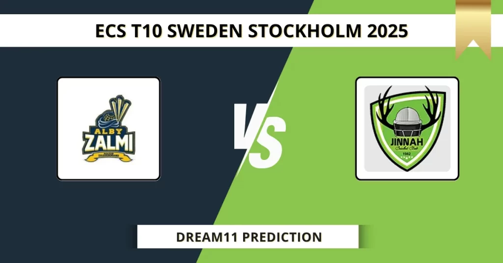 ALZ vs JCC Dream11 Prediction Today: Pitch Report, Player Stats, & Fantasy Tips ECS T10 Stockholm 2025 – Match 16