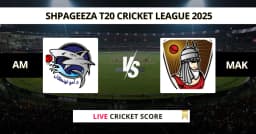 AM vs MAK Live Score: Scorecard, Ball by Ball Commentary – Match 21, Shpageeza Cricket League