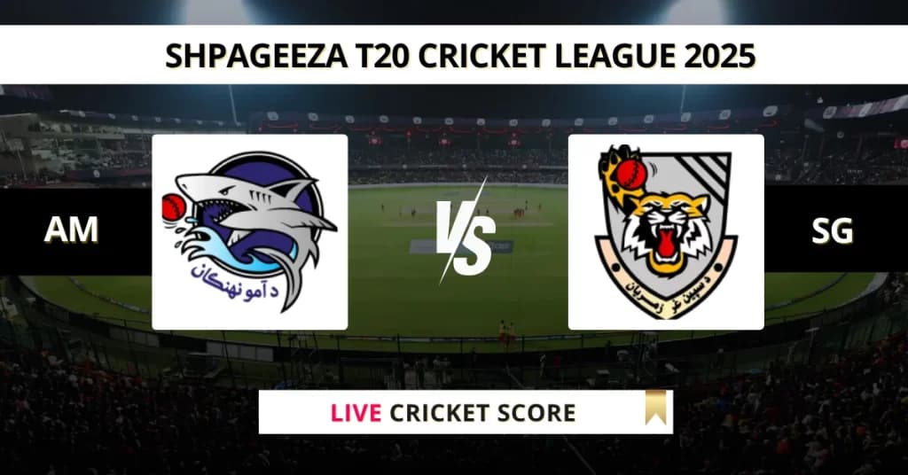 AM vs SG Live Score: Scorecard, Ball by Ball Commentary – Match 14, Afghanistan T20 Shpageeza Cricket League 2025