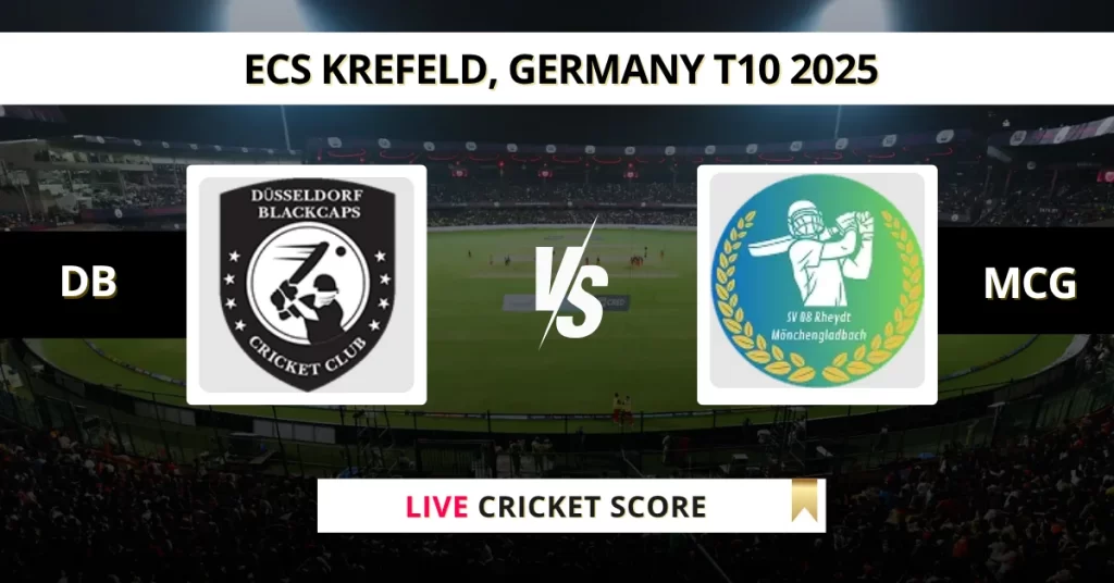 DB vs MCG Live Score: Scorecard, Ball by Ball Commentary – Match 13, ECS T10 Germany 2025