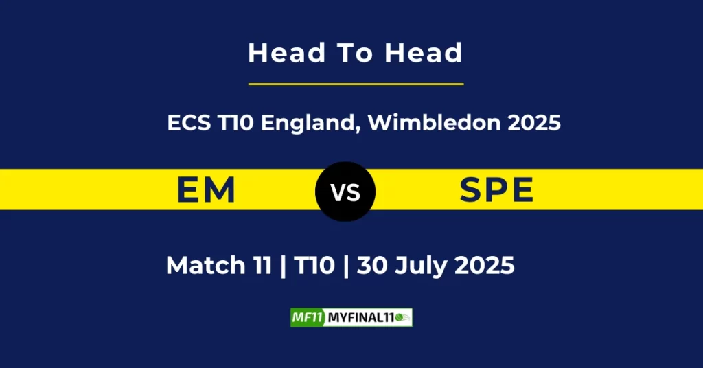 EM vs SPE Player Battle & Head to Head Team Stats – ECS T10 England 2025