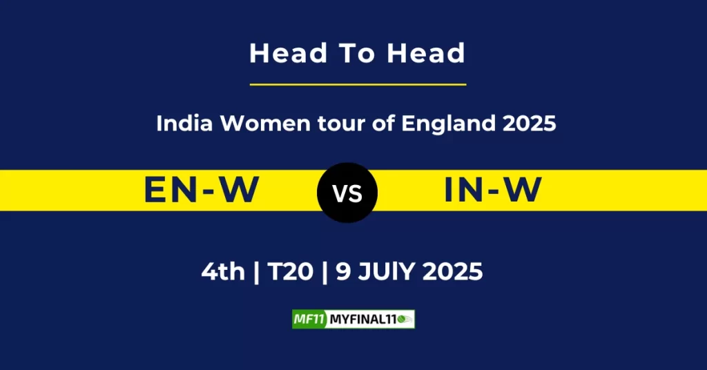 EN-W vs IN-W Player Battle & Head to Head Team Stats – 4th T20I, India Women tour of England 2025