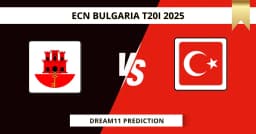 GIB vs TUR Dream11 Prediction Today: Pitch Report, Player Stats, & Fantasy Tips ECN T20I Bulgaria 2025 – Match 3