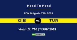 GIB vs TUR Player Battle & Head to Head Team Stats – ECN T20I Bulgaria 2025