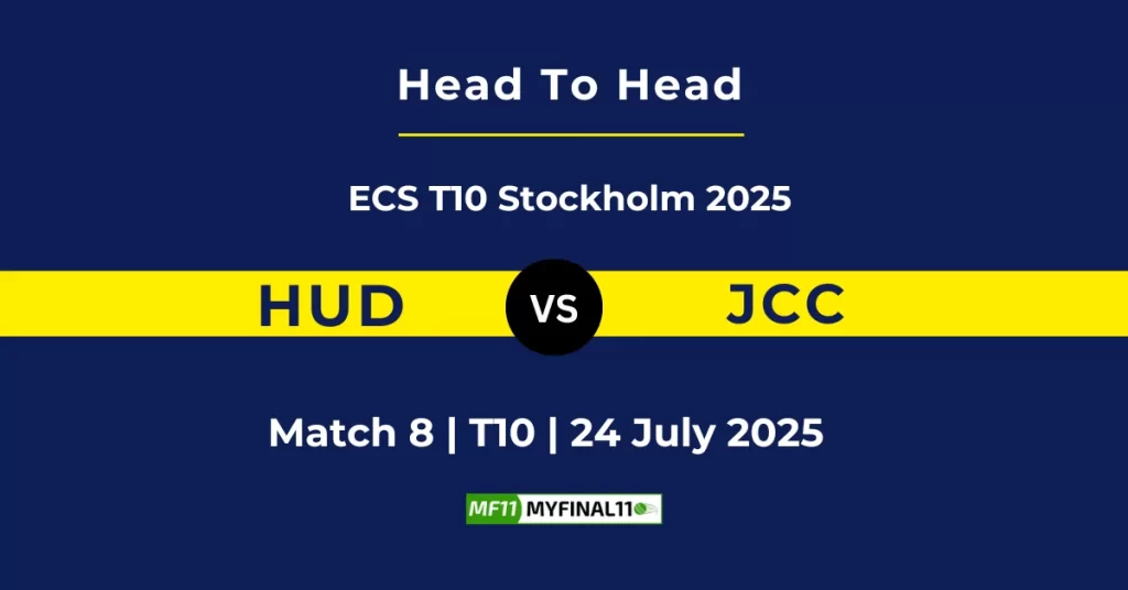 HUD vs JCC Player Battle & Head to Head Team Stats – ECS T10 Stockholm 2025