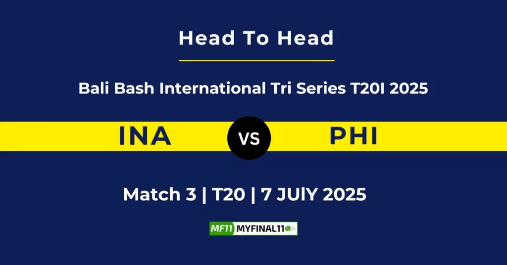 INA vs PHI Player Battle & Head to Head Team Stats – Bali Bash International Tri Series 2025