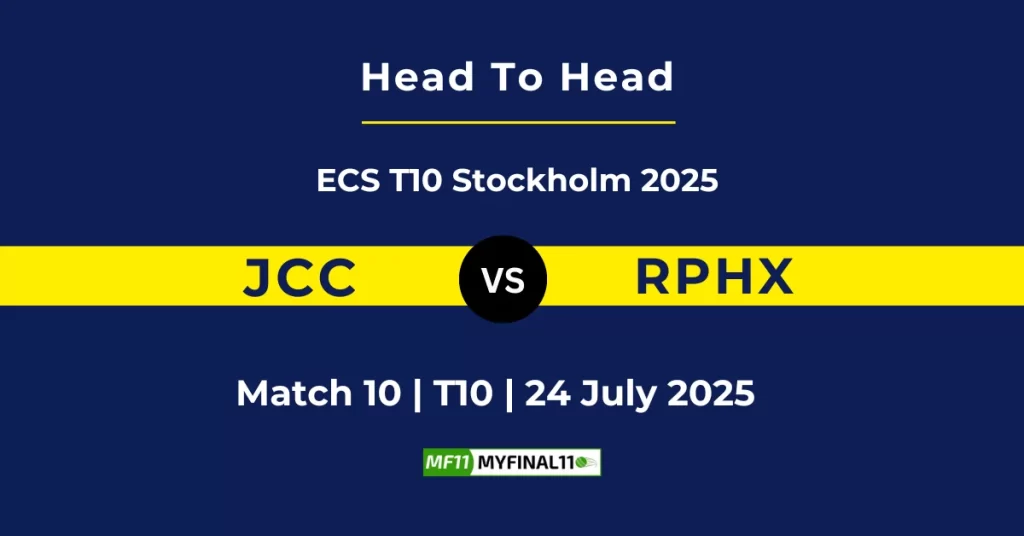 JCC vs RPHX Player Battle & Head to Head Team Stats – ECS T10 Stockholm 2025