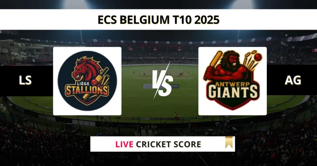 LS vs AG Live Score: Scorecard, Ball by Ball Commentary – Match 8, ECS Belgium T10