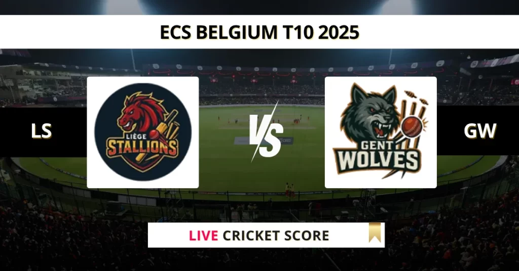 LS vs GW Live Score: Scorecard, Ball by Ball Commentary – Match 12, ECS T10 Belgium 2025