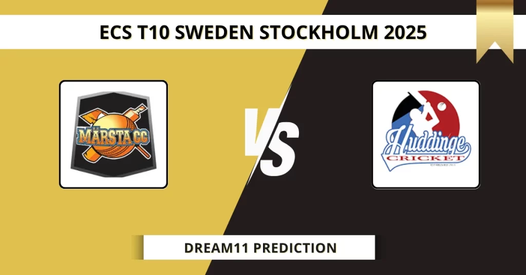 MAR vs HUD Dream11 Prediction Today: Pitch Report, Player Stats, & Fantasy Tips ECS T10 Stockholm 2025 – Match 12