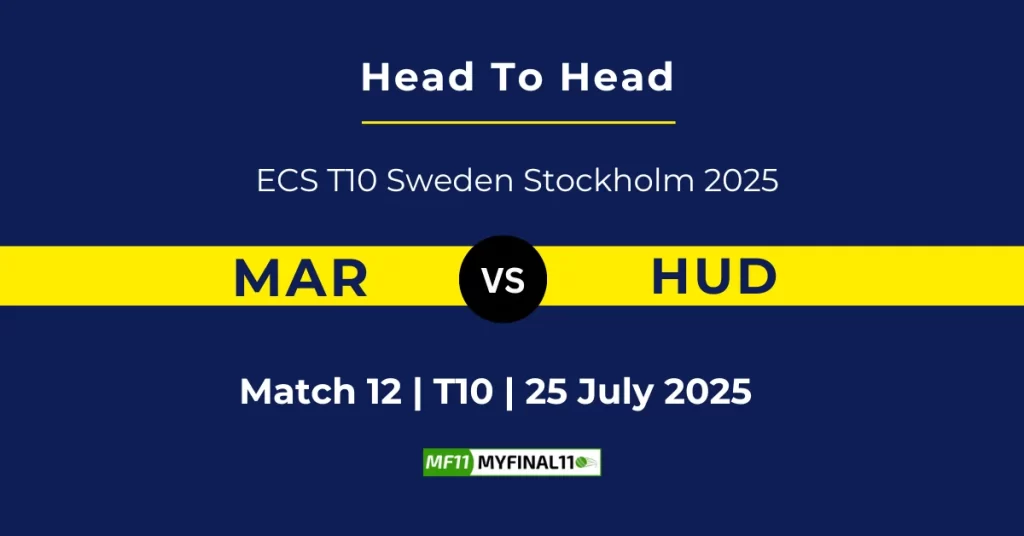 MAR vs HUD Player Battle & Head to Head Team Stats – ECS T10 Stockholm 2025