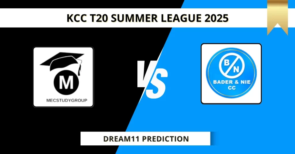 MEC vs BNC Dream11 Prediction Today: Pitch Report, Player Stats, & Fantasy Tips KCC T20 Summer League 2025 – Match 18