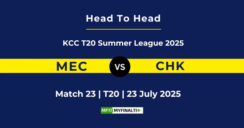 MEC vs CHK Player Battle & Head to Head Team Stats – Kuwait T20 Summer League 2025