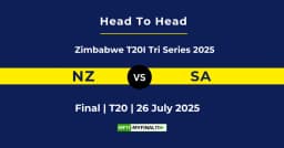 NZ vs SA Player Battle & Head to Head Team Stats – Zimbabwe T20I Tri Series 2025