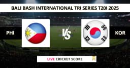 PHI vs KOR Live Score: Scorecard, Ball by Ball Commentary – Match 2, Bali Bash International Tri Series 2025