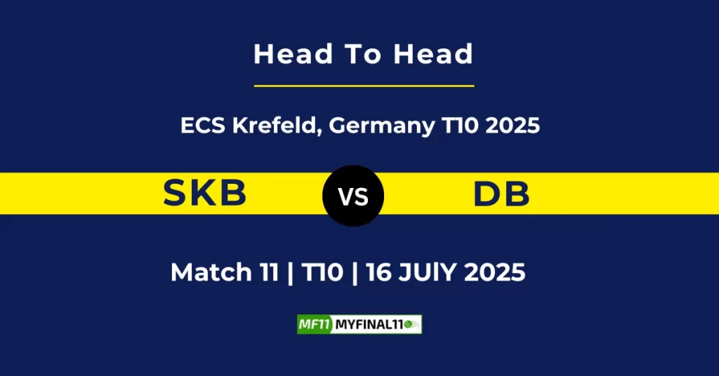 SKB vs DB Player Battle & Head to Head Team Stats – ECS T10 Germany 2025