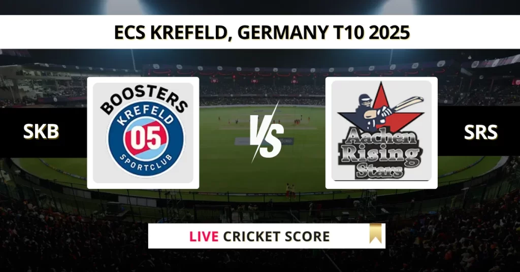 SKB vs SRS Live Score: Scorecard, Ball by Ball Commentary – Match 12, ECS T10 Germany 2025