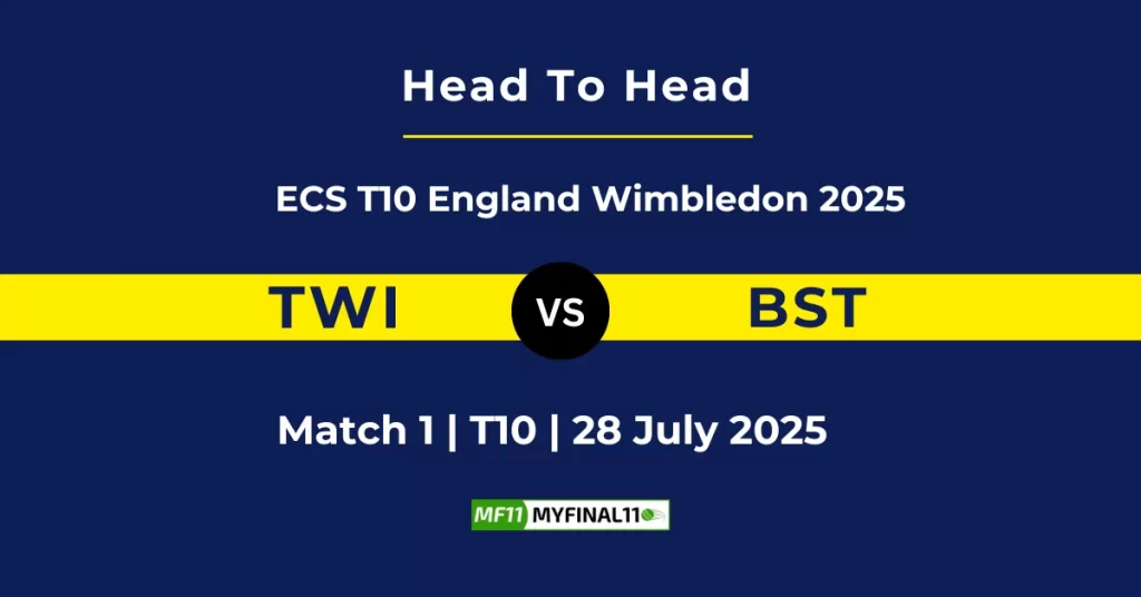 TWI vs BST Player Battle & Head to Head Team Stats – ECS T10 Wimbledon 2025
