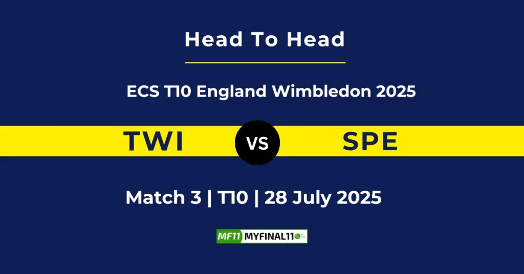 TWI vs SPE Player Battle & Head to Head Team Stats – ECS T10 Wimbledon 2025
