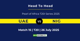 UAE vs NIG Player Battle & Head to Head Team Stats – Pearl of Africa T20I Series 2025