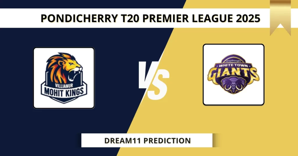 VMK vs RWT Dream11 Prediction Today: Pitch Report, Player Stats, & Fantasy Tips Pondicherry T20 League 2025 – Match 25