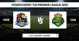 VMK vs GYR Live Score: Scorecard, Ball by Ball Commentary – Qualifier 1, Pondicherry T20 League 2025