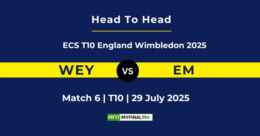 WEY vs EM Player Battle & Head to Head Team Stats – ECS T10 England 2025