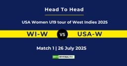 WI-W vs USA-W Player Battle & Head to Head Team Stats – USA Women U19 tour of West Indies 2025