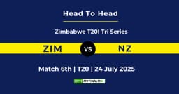 ZIM vs NZ Player Battle & Head to Head Team Stats – Zimbabwe T20I Tri Series 2025